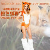 Cosplay Halloween Party Costume Ape Character Role Play Uniform Orange With Big Tail Wolf Game Costume Cosplay Costume