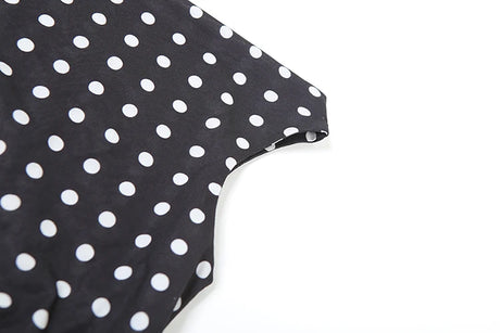 Weird Puss Polka Dots Print T-Shirts Women Summer Trend Skew Collar Off Shoulder Backless Street Fashion Trend Ruched Crop Tops