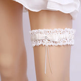 Women Lace Bow Silky Smooth Satin Elastic Thigh Strap Garter Belt Sexy Thigh Bands Party Bride Leg Garter Cosplay Tea Time