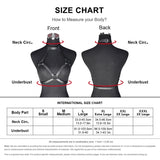 Women's Plus Size Belt, Punk Chest Harness for Women, Fashion PU Leather Cage Bra Harness, Rave Outfit Harness Belt.