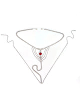 Bikini Body Chain Sexy Nightclub Rhinestone Underwear Chain Round Ruby