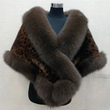 White Fur Shawl Women's  Jacket  Autumn Winter Faux Mink Fox Fur Dress Cheongsam Cloak Coats New 2026 Thicken Warm Short Outwear