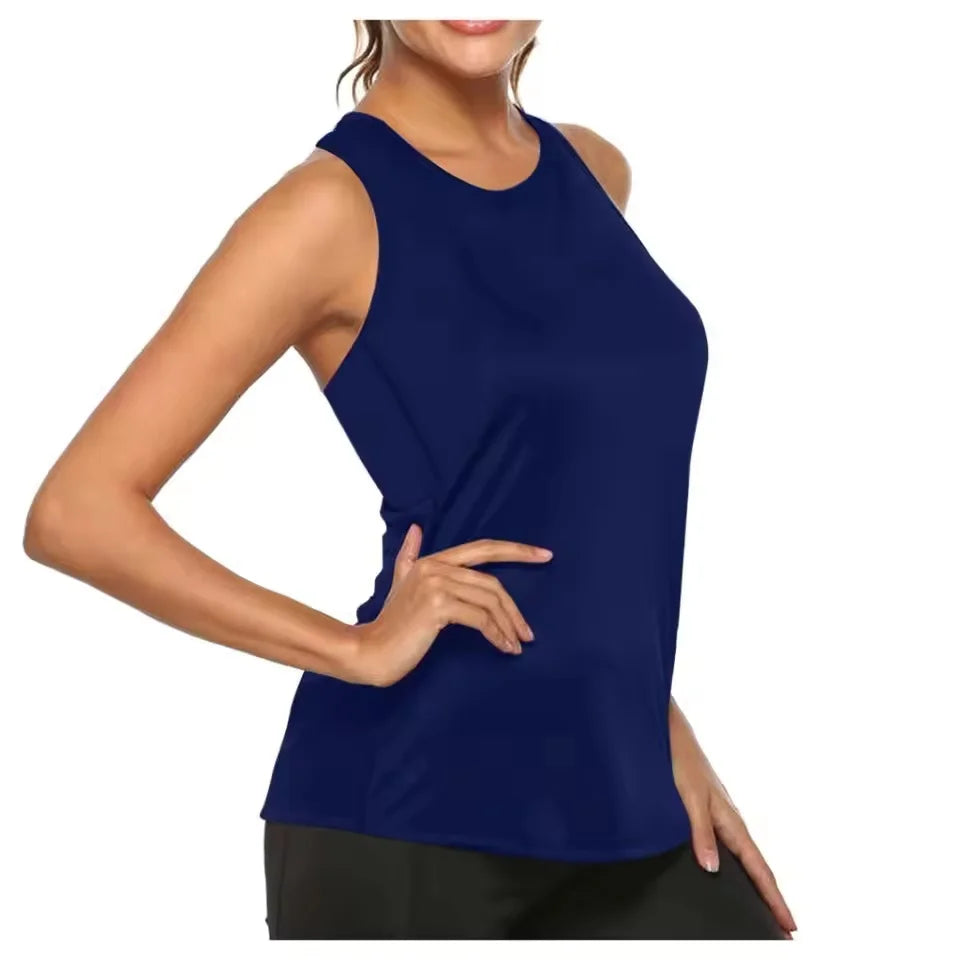 Sleeveless Racerback Workout Tank Tops for Women,Dry Quick Breathable Gym Running Training Yoga Shirts,Fitness Sport Yoga Vest