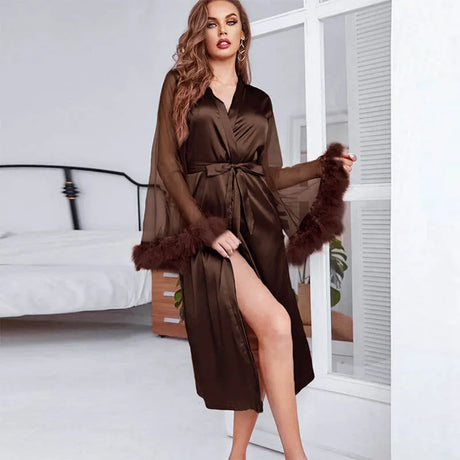 Personalized Bridesmaids Bride Robe Wedding Bachelorette for Bridal Team Gifts Shower Dressing Gown with Name Party Satin Robes