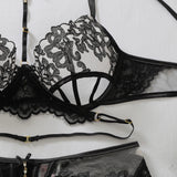 Women's Fashion Gemstone Pendant Decoration Heavy Craftsmanship Flower Embroidery Midnight Temptation Body Shaping Underwear Spl