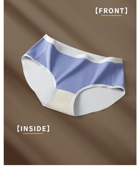 MiiOW 3Pcs Color-block Women's Underwear Women Panties Grade Antibacterial Crotch Lingerie Skin-Friendly Brief Female Underpants