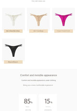 Women’S Low Rise Thong Sexy Panties Double Love Buckle Strap G-String Sports Thongs Breathable Underpants for Fine Womens Белье