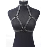 Women's Plus Size Belt, Punk Chest Harness for Women, Fashion PU Leather Cage Bra Harness, Rave Outfit Harness Belt.