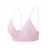 V Neck Seamless Triangle Cup Bra Camisole Underwear Wrapped Chest Women S M L Breathable Gather Up Sports Fitness Yoga Casual