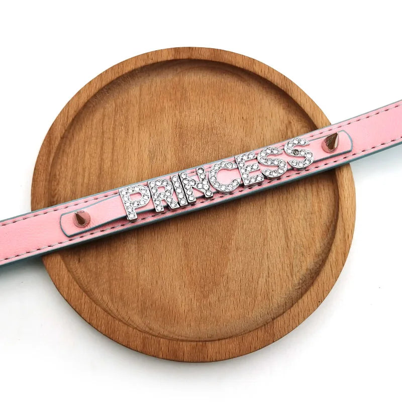 Sexy Customized Letters YES DADDY PRINCESS Rivet Spikes Collar Choker Necklace DIY Personalized Custom Chocker Cosplay Jewelry
