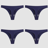 WarmSteps 4PCS/Set Sexy Women Panties Silk Satin Female Thongs Lingerie Soft Cozy Underwear Hot G-Strings Seamless Sports T-Back