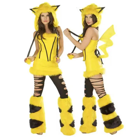 Halloween Costume Woman Furry Monster Fox Cat Cosplay Clothes Nightclub Party Dress up Rave Outfit Stage Wear 2025