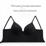 New Summer Invisible Push Up Bra Backless Women Bras Low Cut Sexy Plunge Brassiere Open Back Underwear Seamless Deep U Lingerie