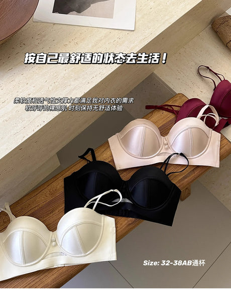 MOYISU Red Push Up Bra Set VS Style Sexy Minimizer Lingerie Wirefree Enhances Small Chest Vintage Retro Zodiac Gift Panty & Ste