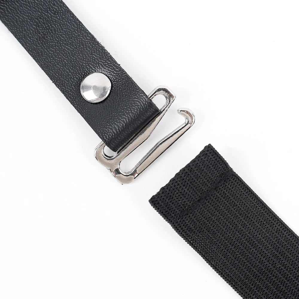 Punk Black Heart Leather Sword Belt Waist Garter Handmade Body Bondage Sexy Leg Suspenders Harness Stockings Belts for Women