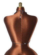 Women Sexy Backless Shine Diamond Body Chain Exotic Tanks Novelty Hollow Out Chest Chains Decor Bustier Tops Nightbar Clubwear