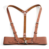Underbust Corset Top with Strap Punk Harness Belt Leather Suspender Belt Belts for Women