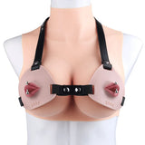 Female Fake Mouth Lip Ring Labia Wearing Silicone Lingeries Exotic Accessories Adjustable Underwear Couple Play Woman Adult Toys