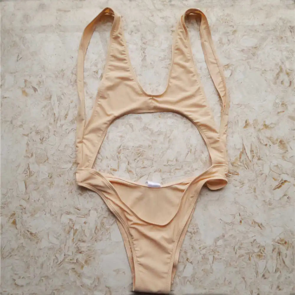 New Splicing Tummy Tut Out Sexy Monokini One Piece Swimsuit Bather Bathing Suit Swim Suit For Women Swimwear Female V110C