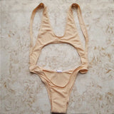 New Splicing Tummy Tut Out Sexy Monokini One Piece Swimsuit Bather Bathing Suit Swim Suit For Women Swimwear Female V110C