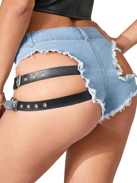 Sexy hole denim shorts women Summer 2026 fashion short Jeans Hot Pants beach Club Jean Shorts woman clothes y2k Low Waist shorts