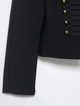 Women Vintage Slim Jacket Spring Women Trends Elegant Napoleon Jackets Ladies High Street Chic Shoulder Padded Blazer