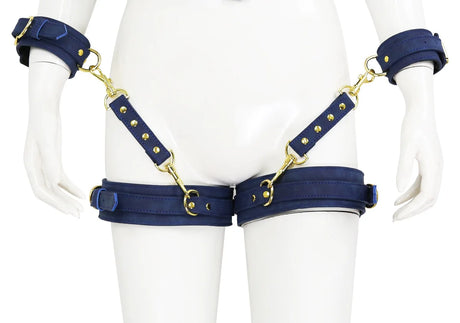 Leather BDSM Harness Woman Accessories Set Fetish Lingerie Body Bondage Gear Waist Thigh Restraints Cuffs Garter Belt Sex Toys