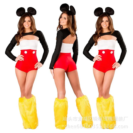 Halloween Costume Woman Furry Monster Fox Cat Cosplay Clothes Nightclub Party Dress up Rave Outfit Stage Wear 2025
