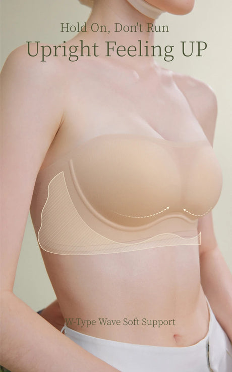 SUJIIN Invisible Strapless Bra for Women Wireless Seamless Push Up Bralette Lady Summer Convertible Multiway Lift Bras Female