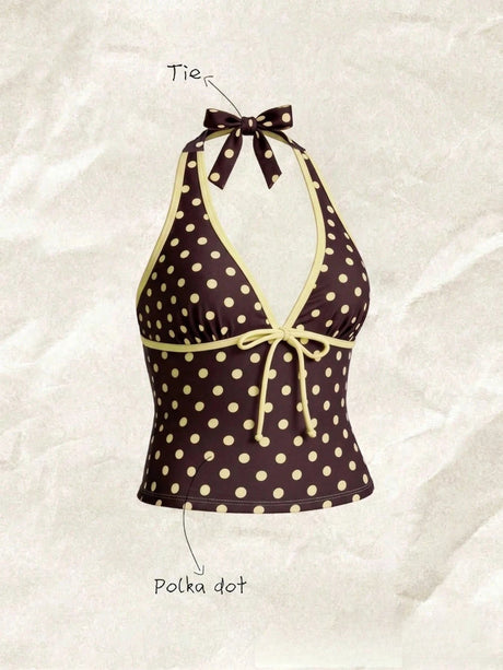 Women Triangle Bikini Set Halter Tie-Up Two Piece Swimsuit Thong Bottom Bathing Suit Beachwear