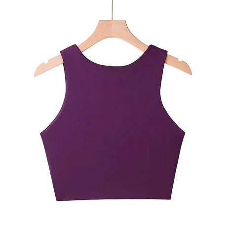 2023 Summer Fashion Women Sexy Slim Tops O-neck Sleeveless Double Nylon Ladies Good Quality Tank Tops 6 Colors
