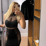 SIMPLEJEWEL Fishnet Lingerie Tight for Women Black Fish Net Bodysuit Sexy Chemise Teddy Naughty Women's Mesh Lace Body Stockings
