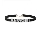 Sexy Gothic DADDYS GIRL Letters Choker Necklace Women DIY Custom Name Collar Chocker Jewelry Necklaces Customized Products Gift