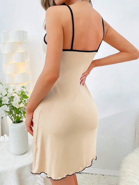 Summer Suspenders Mini Dress Women Sleepwear Comfortable Home Leisure Sexy Nightgowns Littler Bear Printed Nightdress
