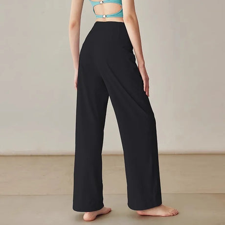 Women's High Quality Pants With Pockets High Waist Stretch Loose Sweatpants Nake-Feeling Sports Leisure  Yoga Workout Pants