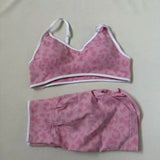 LOGO 2pcs High Quality Yoga SetNew Leopard Print Sports Underwear, Shockproof Butt Lift Workout Sports Trousers Women Activewear