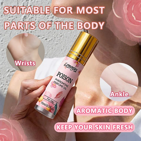 Lemonfay Pheromone Perfume Oil For Her | Alluring Feminine Scent | Long-Lasting Portable Roll-On Fragrance 15ml