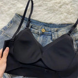 Fashion Nylon Cotton Women's Invisible Bra Breathable No Steel Frame U Plunge Bras Backless Ladies Sexy Bras Women Girls