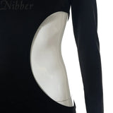 2025 Women's Solid Color Long Sleeve O-Neck Sexy Hollow Out Long Dresses Club Party Dress Sexy Vestidos Plus Size XXXS-3XL XXL