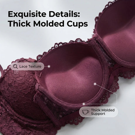 YG814B Gray Color Factory-direct women underwear Comfortable breathable shaping bra underwire push-up thick-walled cup underwear