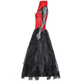 Carnival Halloween Lady Vampire Devil Costume Gothic Demonic Glamour Queen Playsuit Cosplay Fancy Party Dress