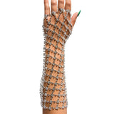 Stonefans Long Mesh Bracelet Women Luxury Performance Charm Fashion Ring Arm Chain Jewelry Hand Accessory Wedding Dangle Party
