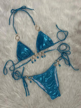 New 2026 Luxury Rhinestones String Bikinis Set Women Summer Beach 2 Piece Swimsuit Female Triangle Swinwears