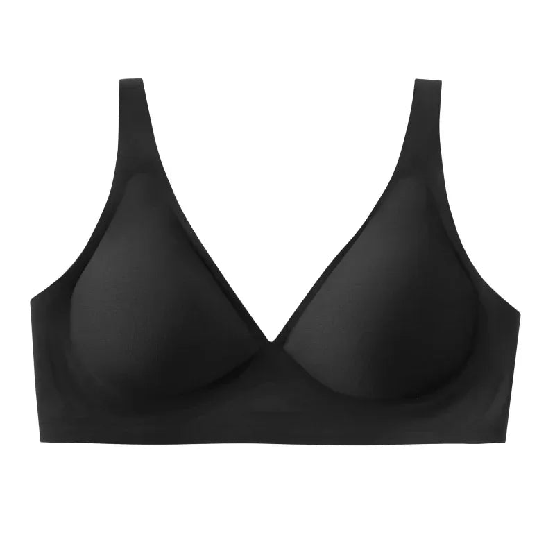 SUJIIN Sexy Wireless Bras for Women Plunge Seamless Invisible Padded Push Up Bra Comfortable Smoothing Female Bralette Bh MX074G