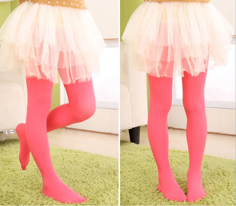 Children Girls Tights for Kids 1 to 15Y Classic Ballet Dance Pantyhose Baby Velvet Candy Color Spring Summer Student Stockings