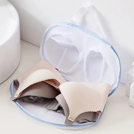 Bra Laundry Bag: Portable, Foldable, Lingerie Mesh Washing Bags for Underwear Protection—Household Pouch