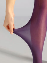 1 Pair Women's Olive Green 80D Velvet High Elastic Sexy Tights Pantyhose Large Size Spring Summer Autumn Daily Party Wear