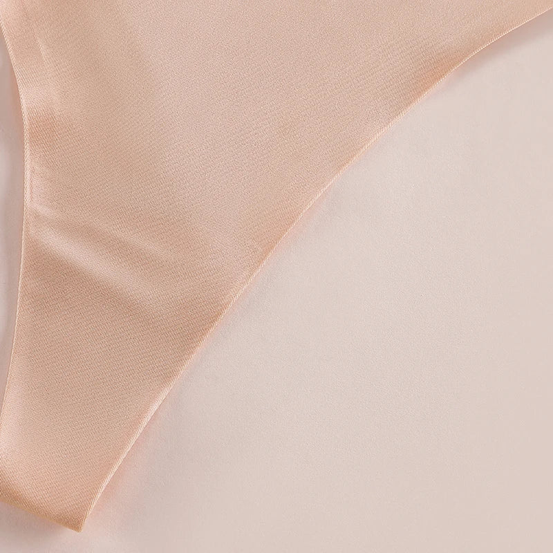 Ice Silk Thong Sexy Women Panties G String Briefs T Back for Girls Underwear Temptation Seamless Ladies Underpants  Size S-XL