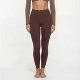 Lace Sports Fitness Long Sleeve Women's Underwear With Chest Pad Off-Shoulder Sportswear Slim Fit Leggings Workout Activewear