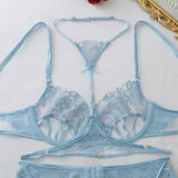 Women's Fashion Gemstone Pendant Decoration Heavy Craftsmanship Flower Embroidery Midnight Temptation Body Shaping Underwear Spl